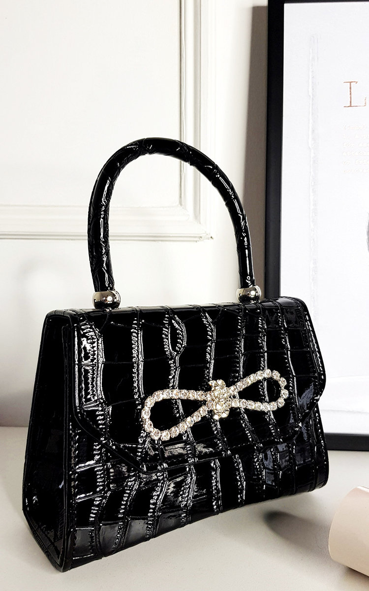 Thea Fold Over Bag with Embellished Detail Thea Fold Over Bag with Embellished Detail