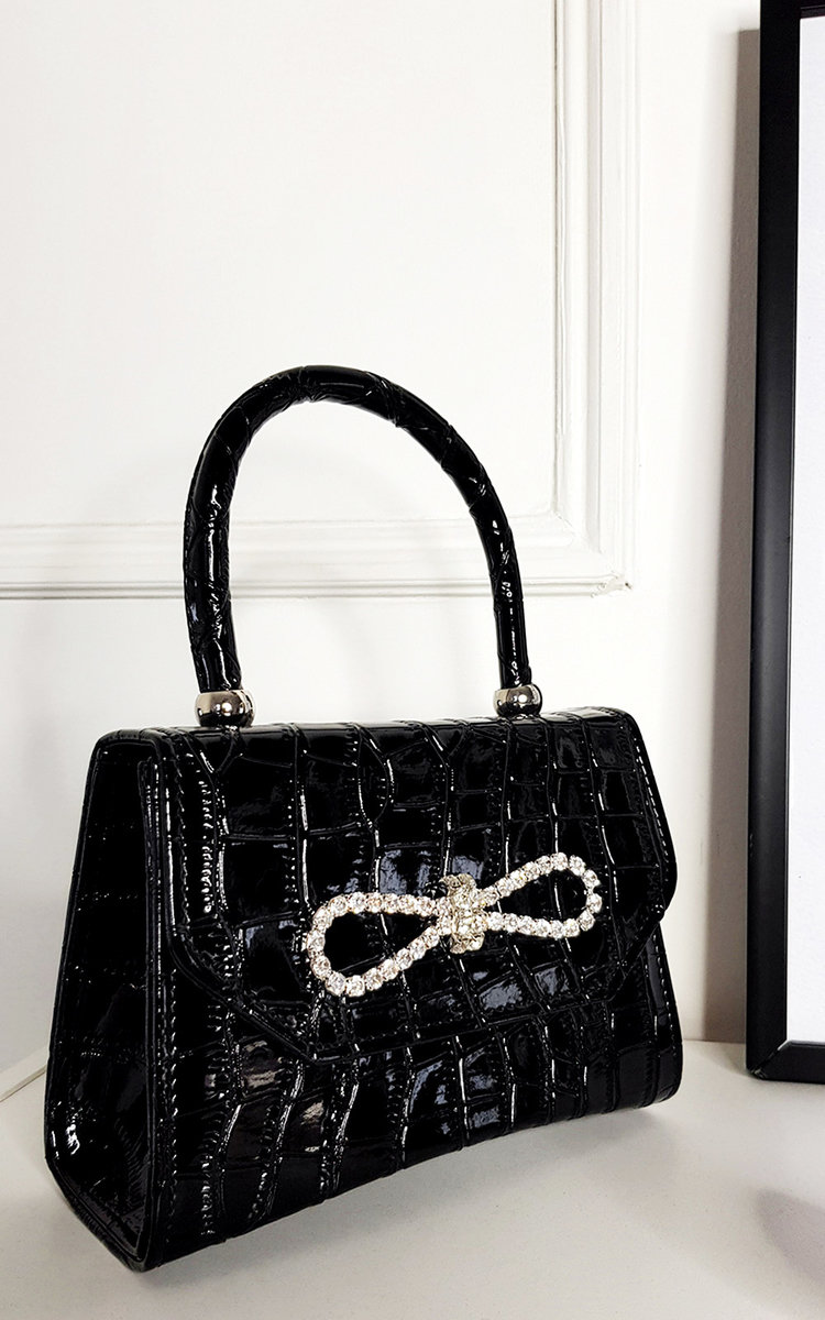 Thea Fold Over Bag with Embellished Detail Thumbnail Thea Fold Over Bag with Embellished Detail Thumbnail