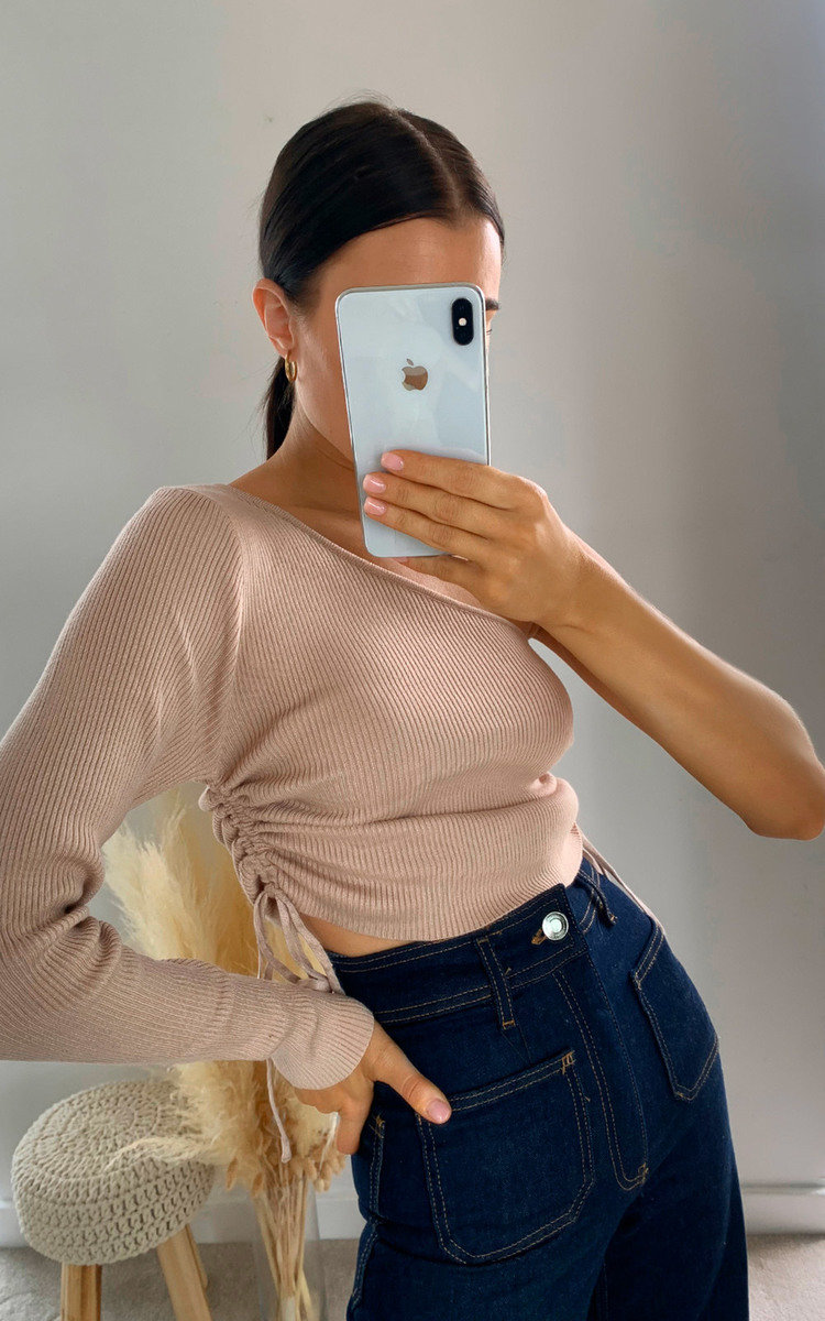 Tiff Knitted One Shoulder Top Thumbnail