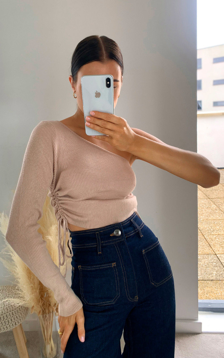Tiff Knitted One Shoulder Top Tiff Knitted One Shoulder Top