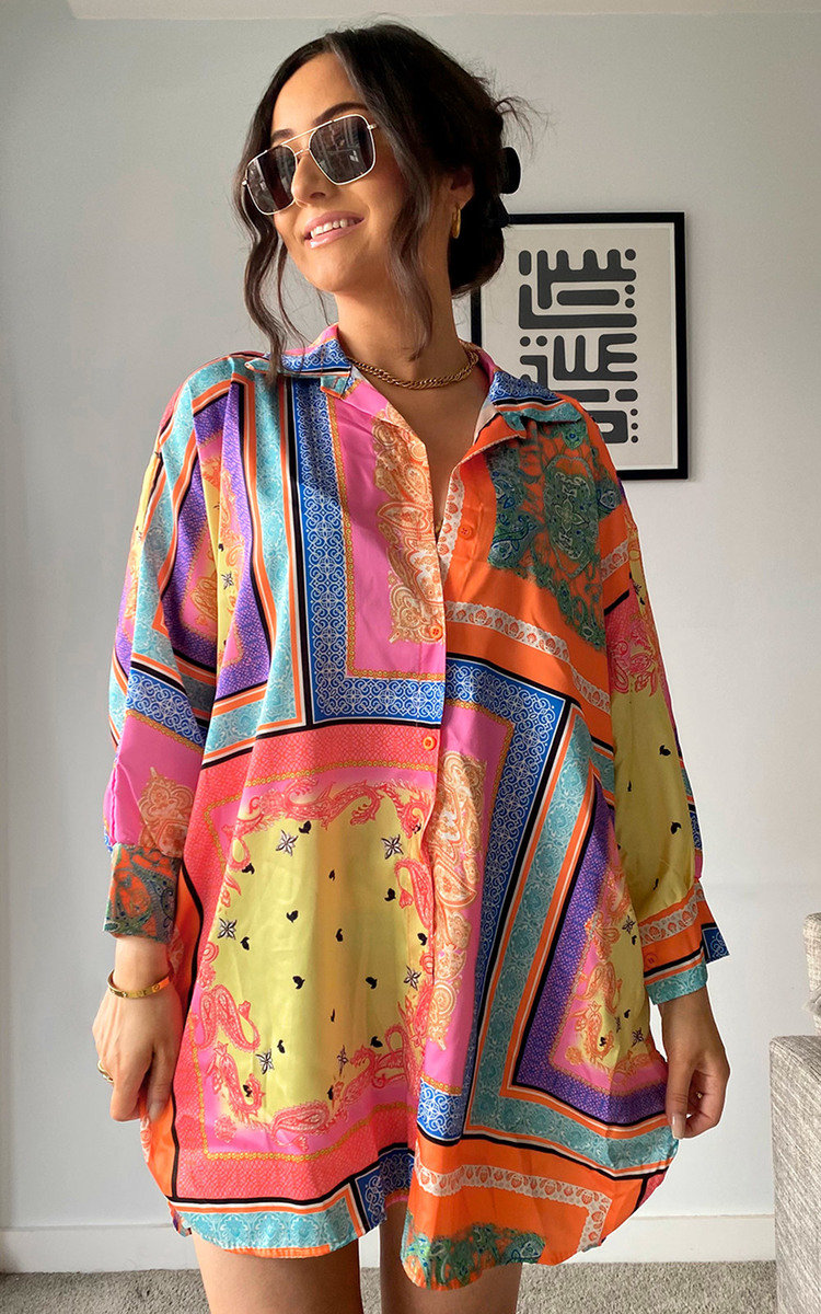 Tiffany Oversized Printed Shirt Dress Tiffany Oversized Printed Shirt Dress