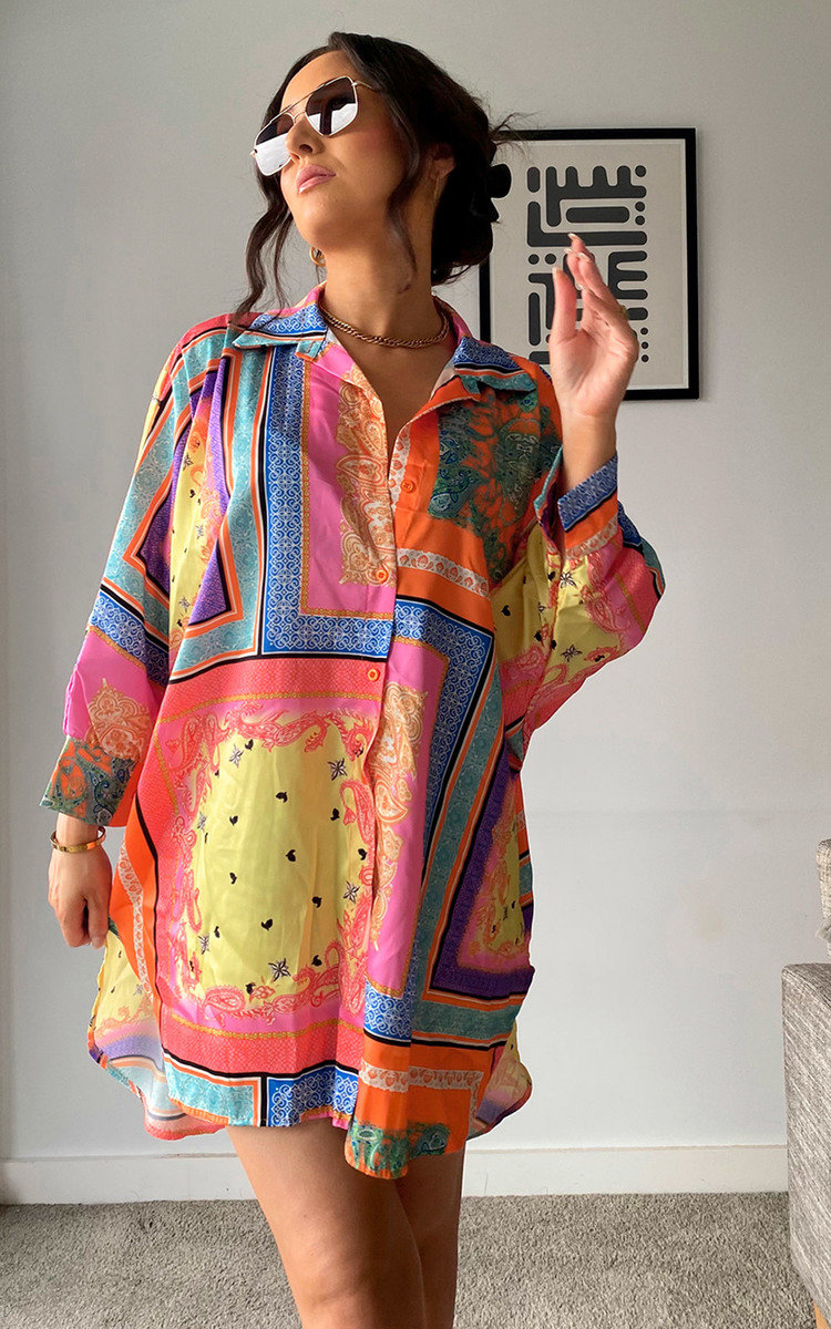 Tiffany Oversized Printed Shirt Dress Thumbnail Tiffany Oversized Printed Shirt Dress Thumbnail