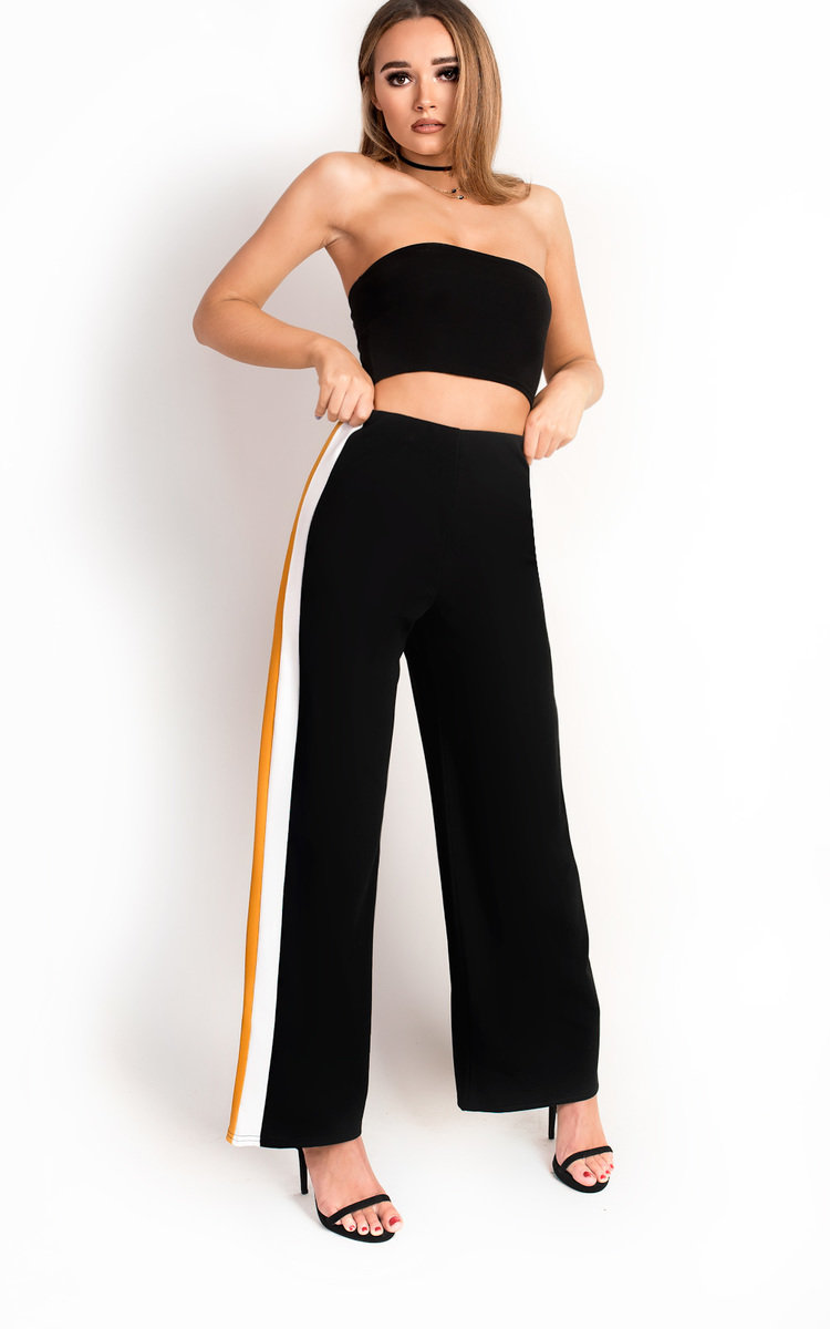 Tilda Side Stripe Wide Leg Trousers Thumbnail