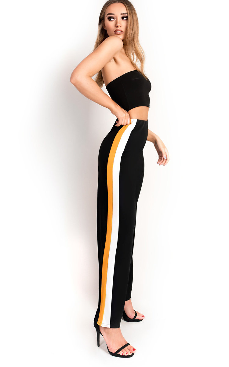 Tilda Side Stripe Wide Leg Trousers Thumbnail