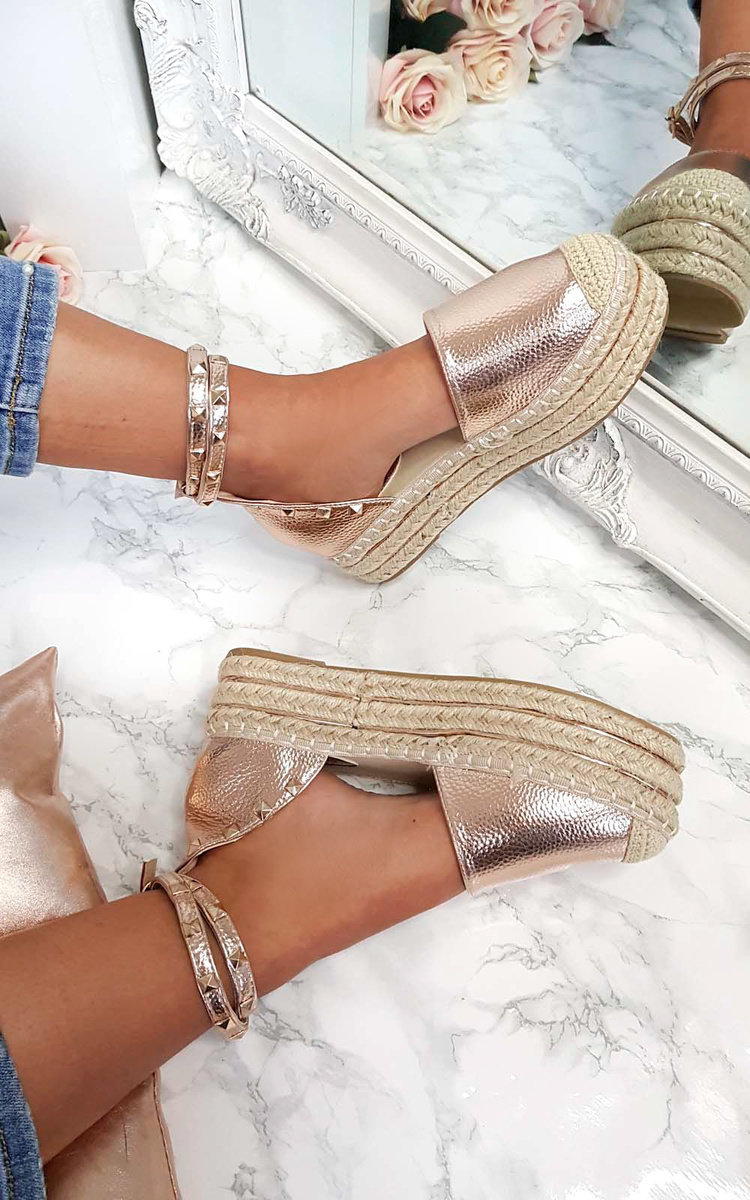 Tilly Studded Espadrille Wedge Sandal Thumbnail