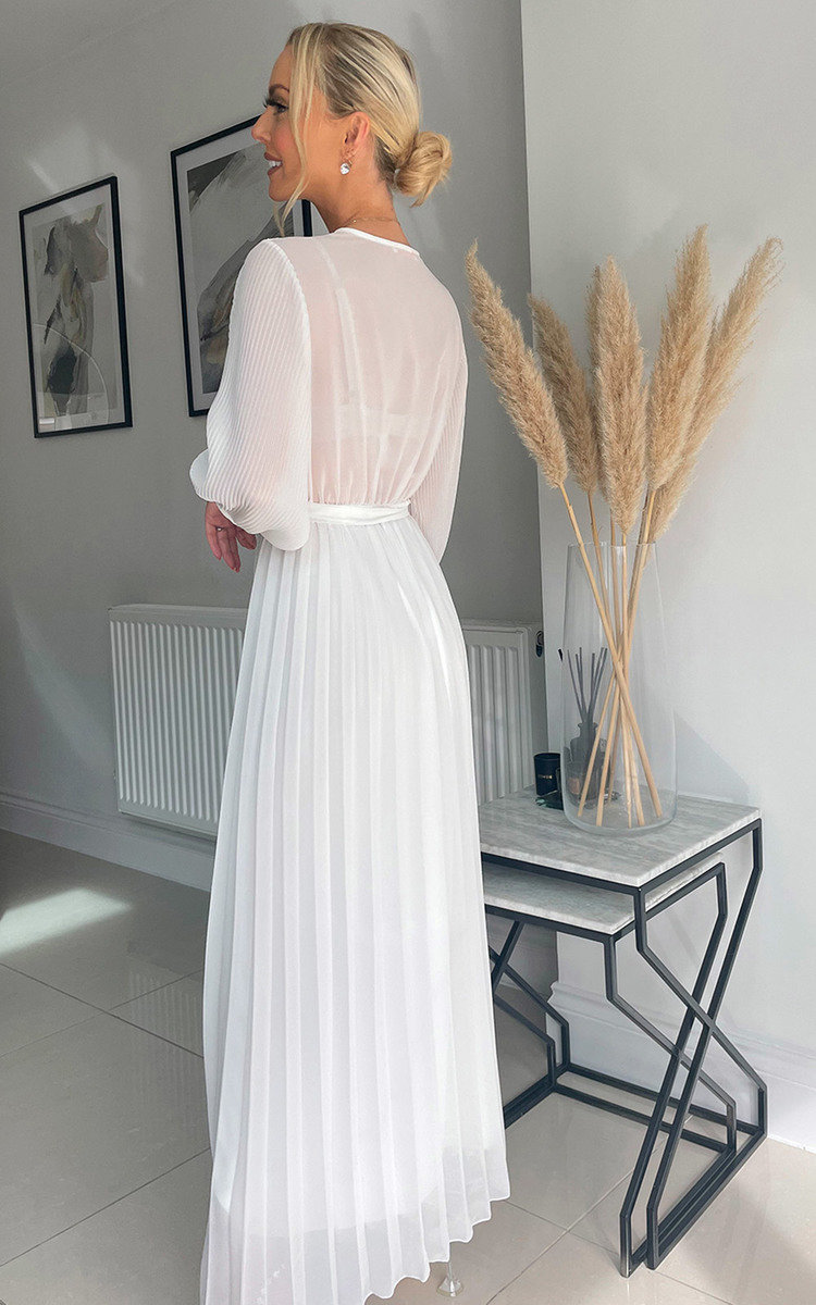 Tina Pleated Wrap Front Maxi Dress Thumbnail Tina Pleated Wrap Front Maxi Dress Thumbnail
