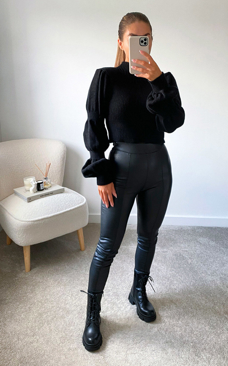 Tix Puff Sleeve High Neck Jumper Thumbnail Tix Puff Sleeve High Neck Jumper Thumbnail