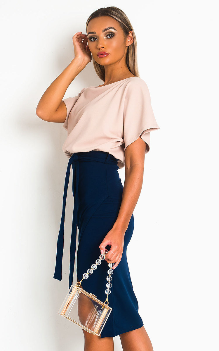 Toni Tie Waist Batwing Midi Dress Thumbnail Toni Tie Waist Batwing Midi Dress Thumbnail