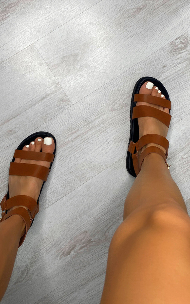 Tori Strappy Sandals in Camel | ikrush