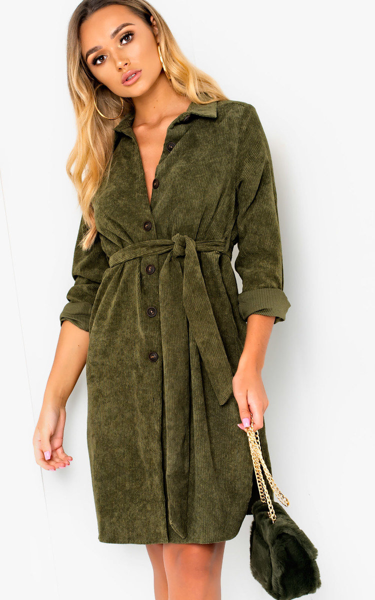Trixie Cord Shirt Midi Dress Thumbnail Trixie Cord Shirt Midi Dress Thumbnail