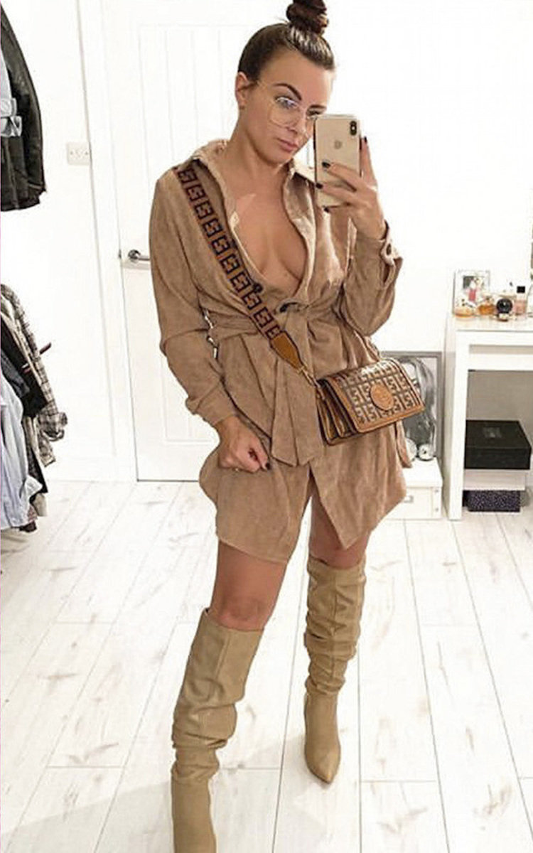 Trixie Cord Shirt Midi Dress Thumbnail Trixie Cord Shirt Midi Dress Thumbnail