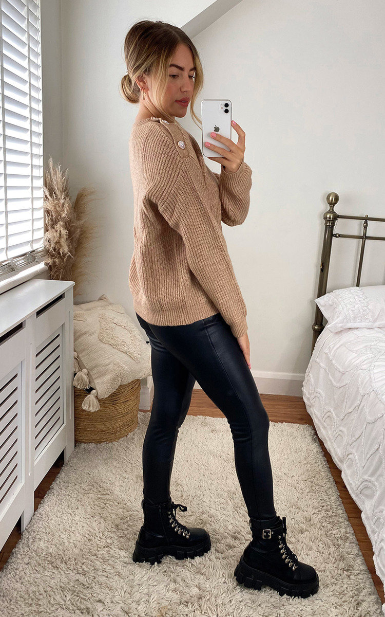 Uma Knitted Jumper with Pearl Detail Thumbnail Uma Knitted Jumper with Pearl Detail Thumbnail