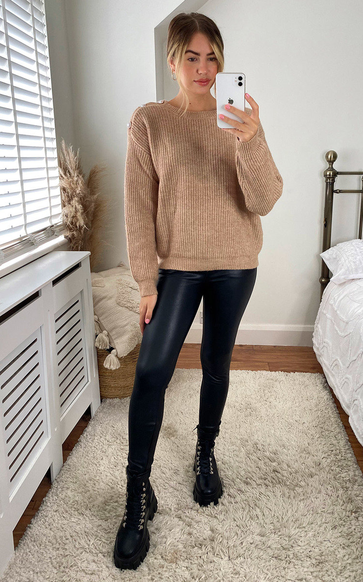 Uma Knitted Jumper with Pearl Detail Thumbnail Uma Knitted Jumper with Pearl Detail Thumbnail