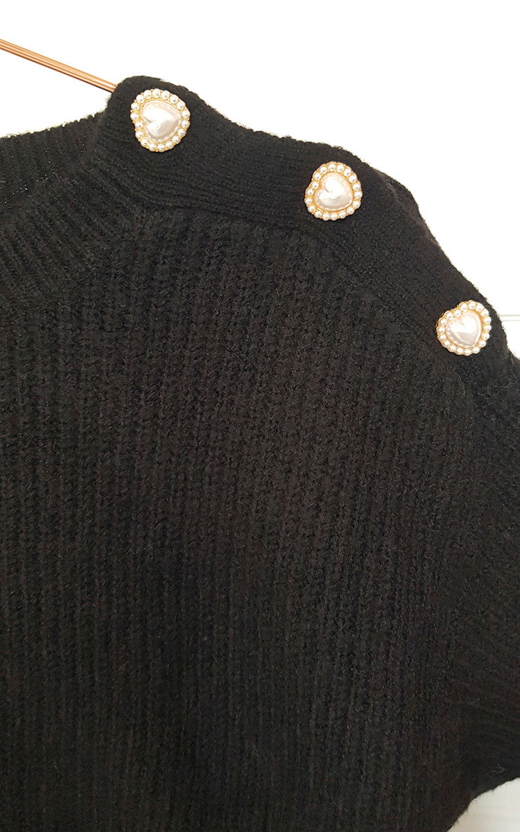 Uma Knitted Jumper with Pearl Detail Thumbnail