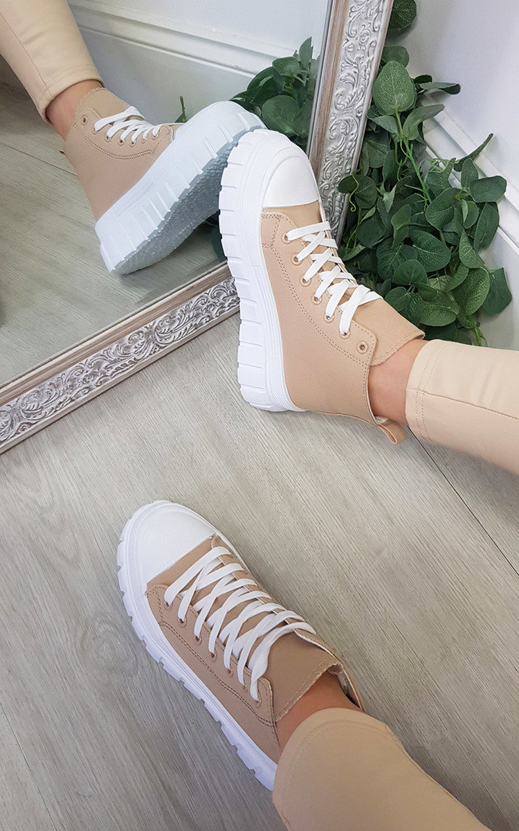 Una Lace Up Chunky Hi-Top Trainers Thumbnail