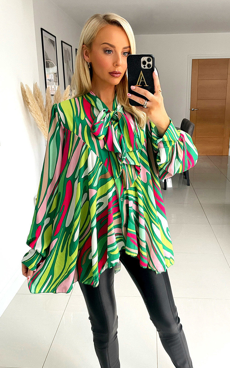 Valerie Longline Printed Drop Blouse Valerie Longline Printed Drop Blouse