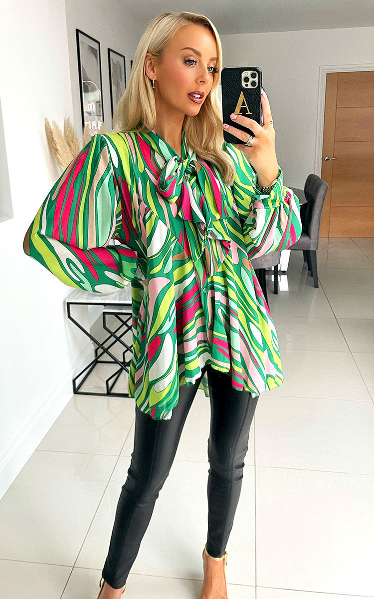 Valerie Longline Printed Drop Blouse Thumbnail Valerie Longline Printed Drop Blouse Thumbnail