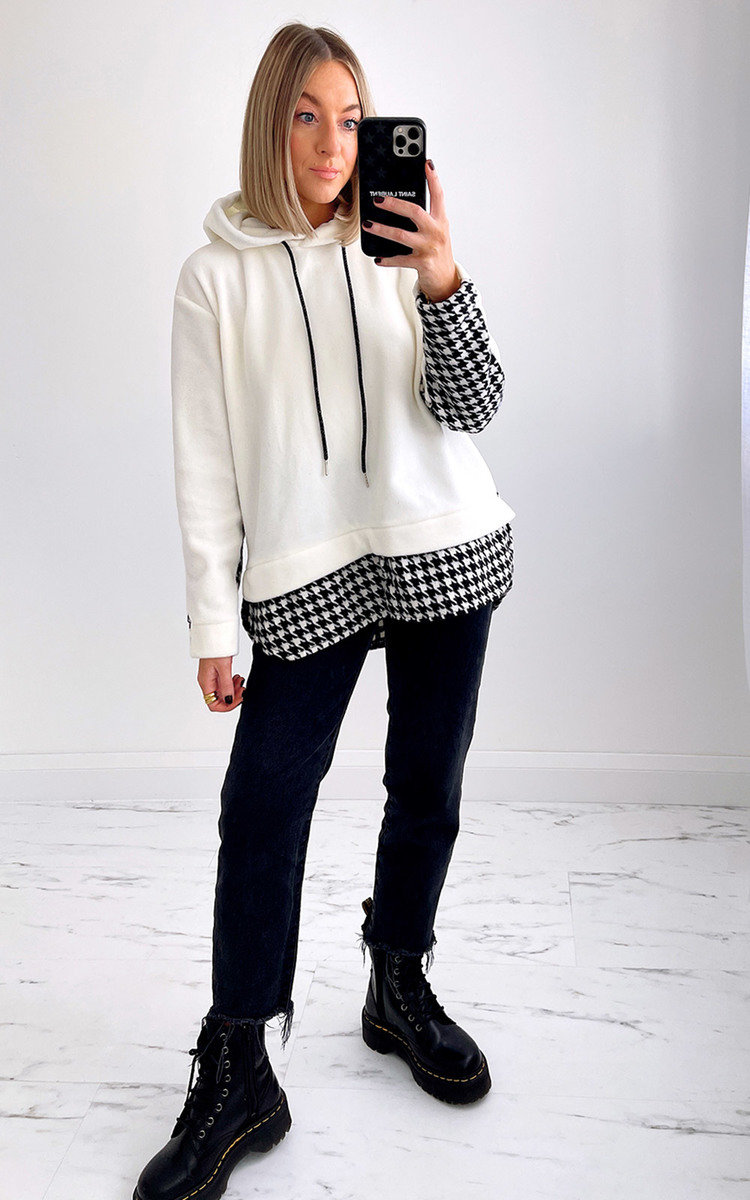 Vera Dogtooth Printed Hoodie  Thumbnail