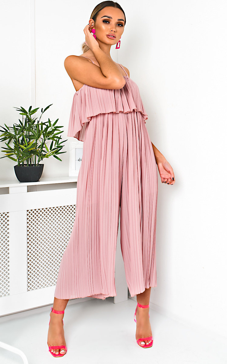 Viv Pleated Overlay Jumpsuit Thumbnail