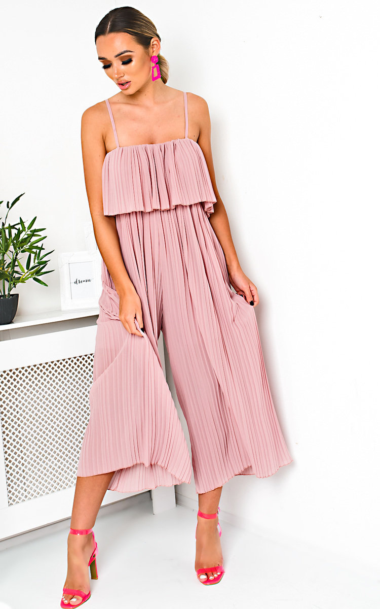 Viv Pleated Overlay Jumpsuit Thumbnail