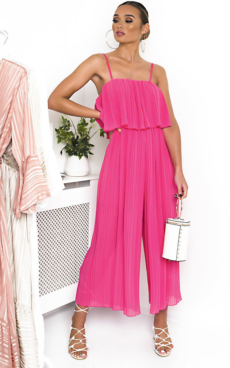 Viv Pleated Overlay Jumpsuit Thumbnail Viv Pleated Overlay Jumpsuit Thumbnail