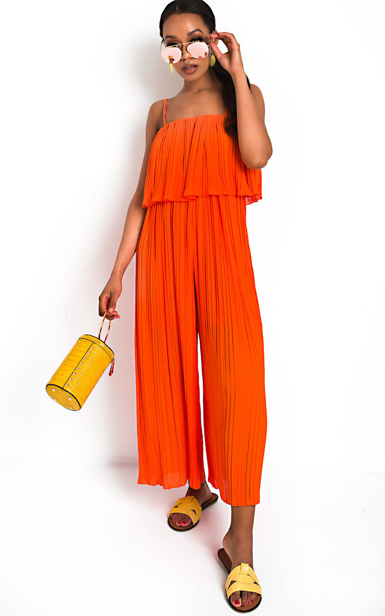 Viv Pleated Overlay Jumpsuit Thumbnail