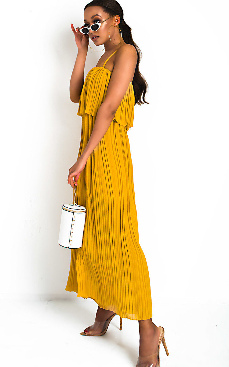 Viv Pleated Overlay Jumpsuit