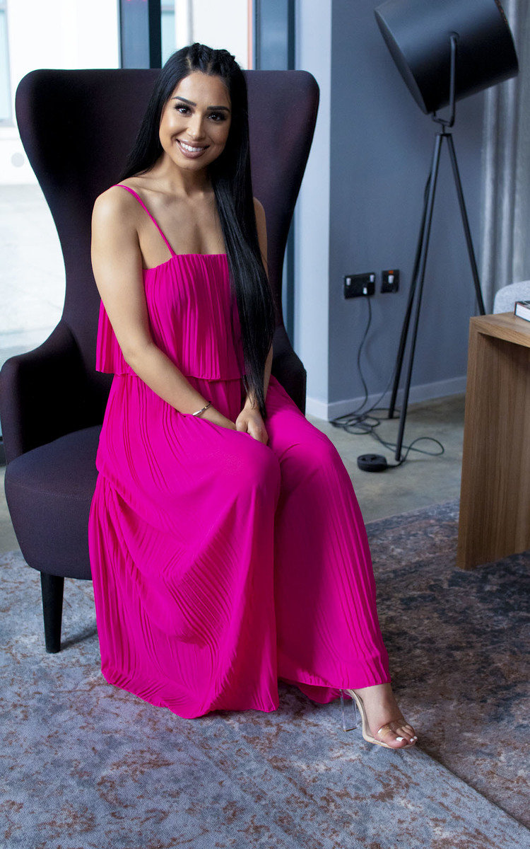 Viv Pleated Overlay Jumpsuit Thumbnail Viv Pleated Overlay Jumpsuit Thumbnail