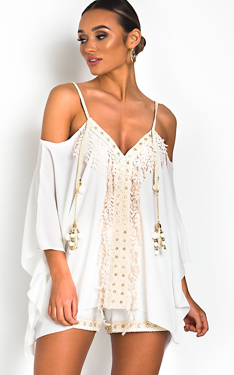 Vivi Crochet Embellished Top & Shorts Co-Ord Thumbnail Vivi Crochet Embellished Top & Shorts Co-Ord Thumbnail