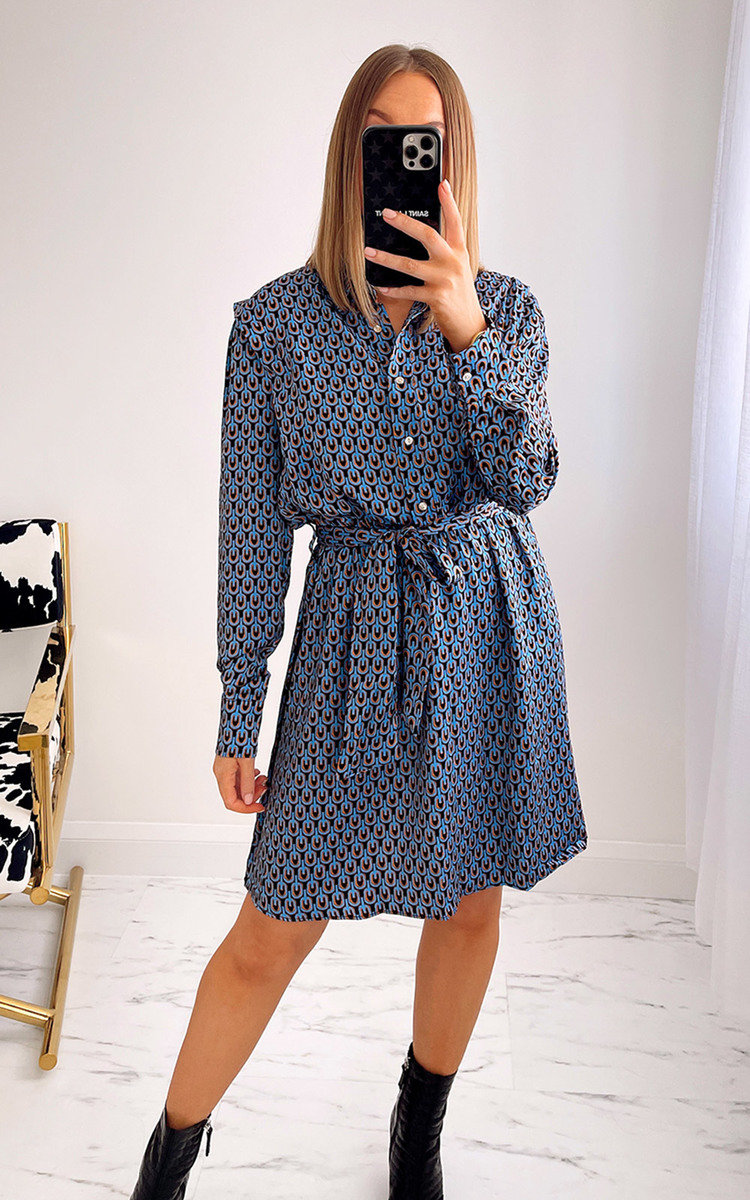 Willow Belted Printed Shirt Dress