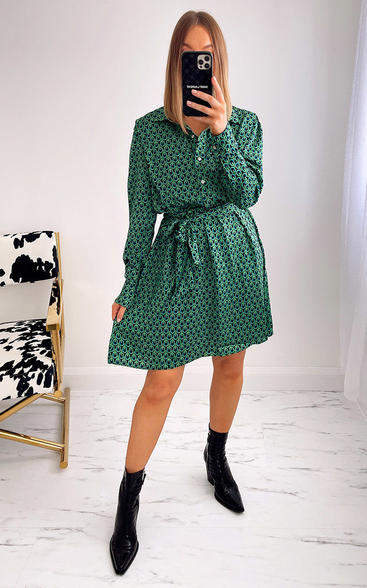 Willow Belted Printed Shirt Dress