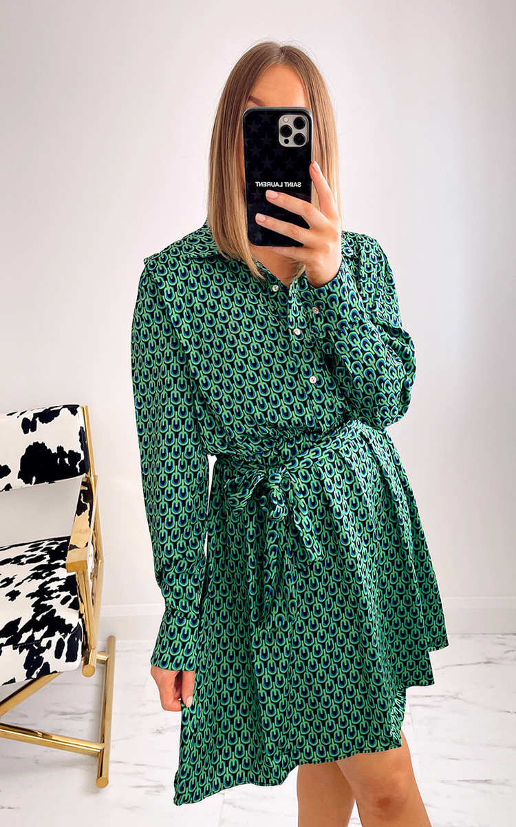 Willow Belted Printed Shirt Dress Thumbnail