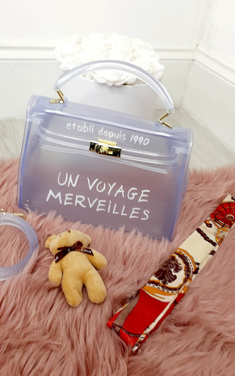 Xanthe Clear Slogan Handbag Thumbnail Xanthe Clear Slogan Handbag Thumbnail
