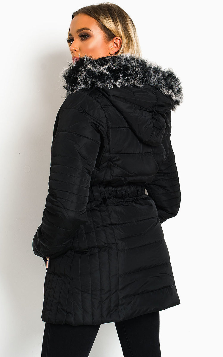 Yarris Padded Hooded Longline Puffer Jacket Thumbnail