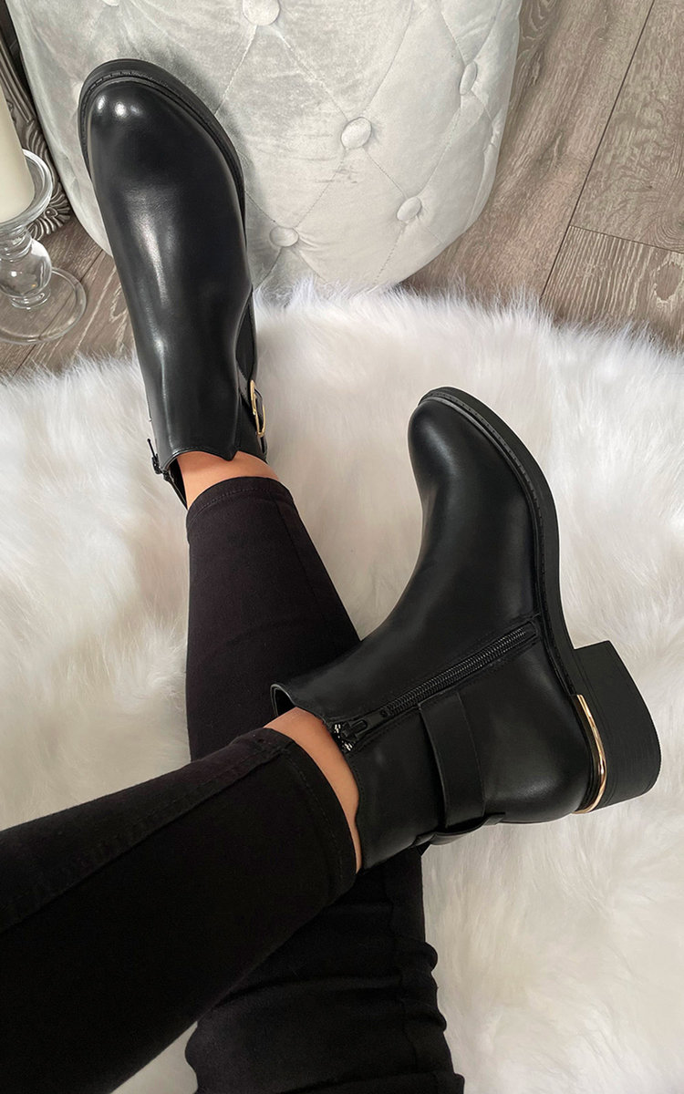 Yas Side Buckle Ankle Boots Thumbnail