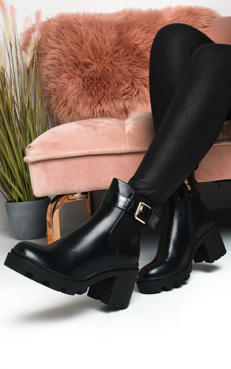 Yasmin Heeled Buckle Ankle Boots Thumbnail Yasmin Heeled Buckle Ankle Boots Thumbnail