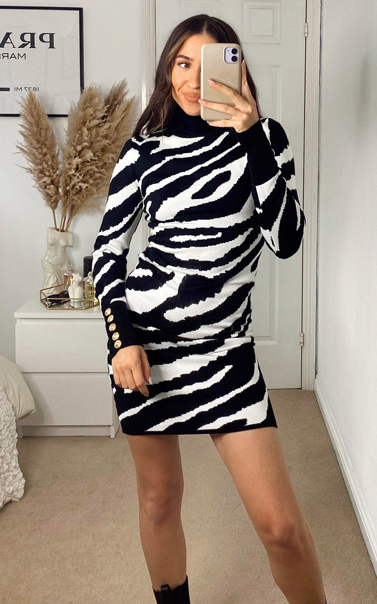 Yasmin Printed High Neck Dress Thumbnail Yasmin Printed High Neck Dress Thumbnail