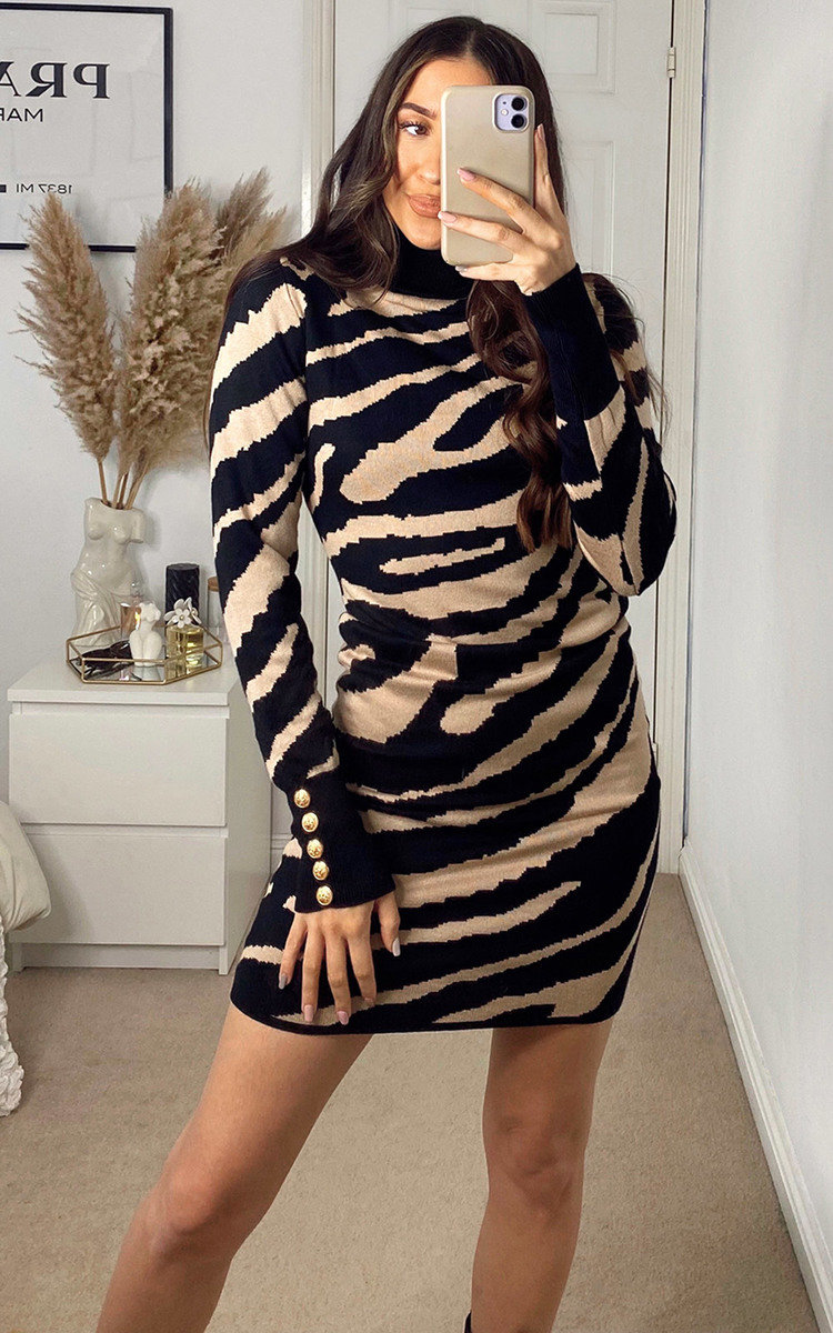Yasmin Printed High Neck Dress Thumbnail Yasmin Printed High Neck Dress Thumbnail