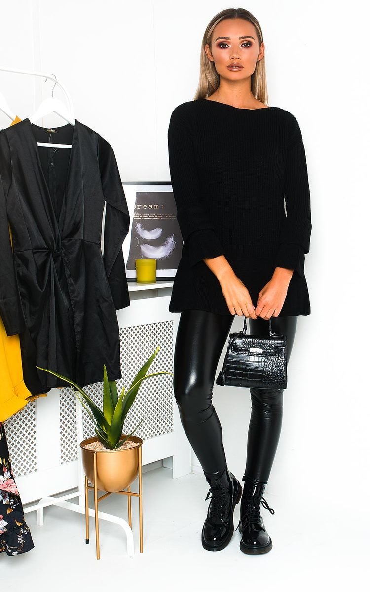 Yaya Long Sleeved Knit Jumper Dress Yaya Long Sleeved Knit Jumper Dress