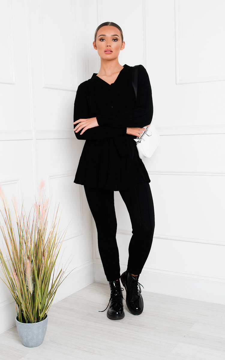 Yazmine Cable Knit Lounge Co-ord Yazmine Cable Knit Lounge Co-ord