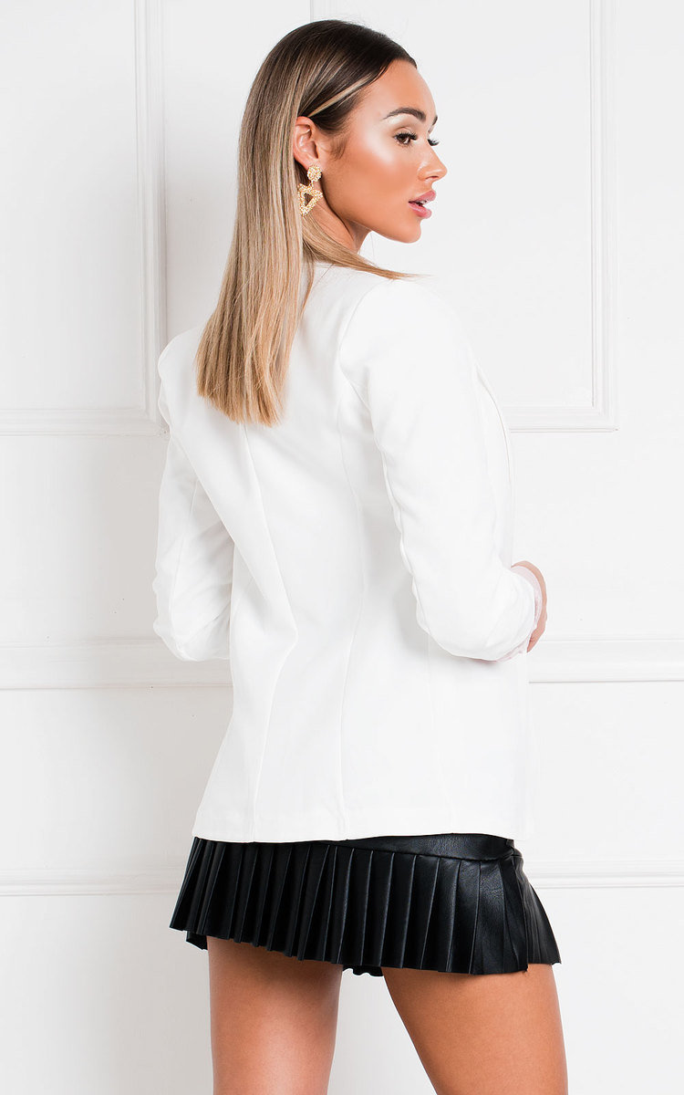 Zara Gathered Sleeve Blazer Thumbnail Zara Gathered Sleeve Blazer Thumbnail
