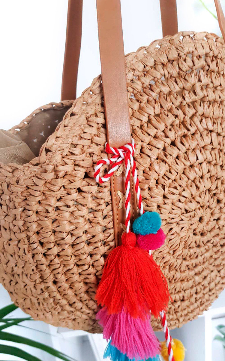Zaraa Straw Circle Handbag Zaraa Straw Circle Handbag