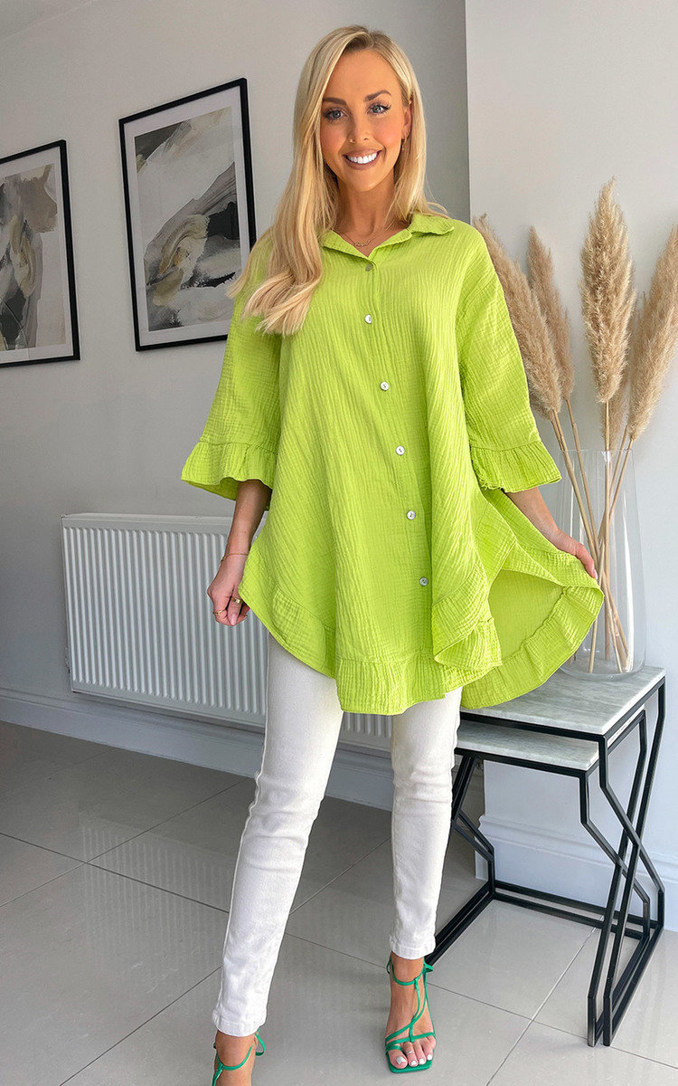 Oversized Tunic Oversized Lime Green Shirt Oversized T Shirts