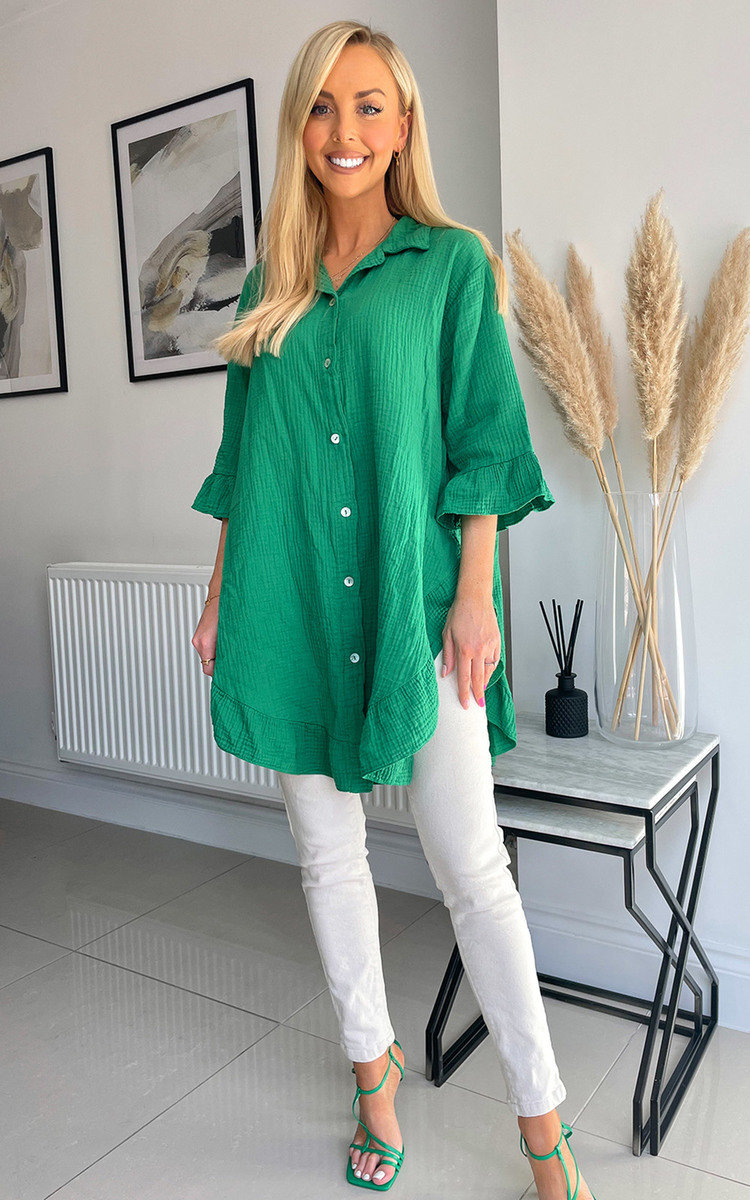Poppy Button Down Oversized Shirt Dress Thumbnail Poppy Button Down Oversized Shirt Dress Thumbnail