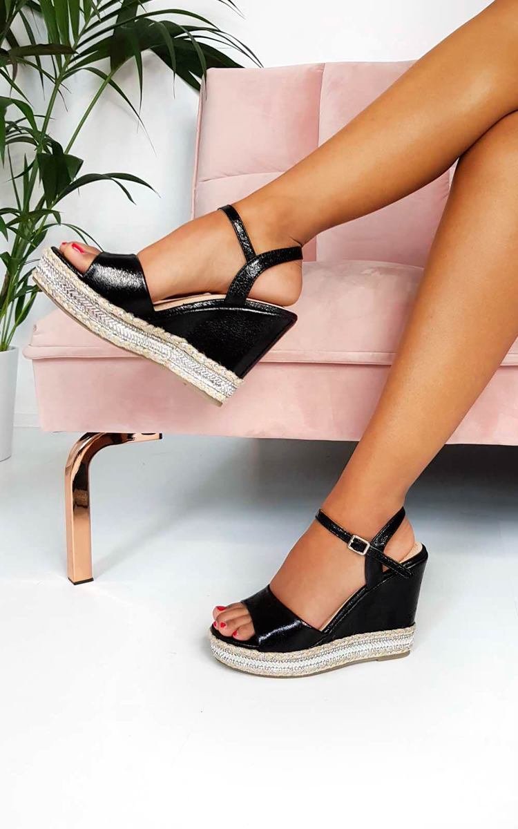 Zendaya Embellished Metallic Wedged Heel Zendaya Embellished Metallic Wedged Heel