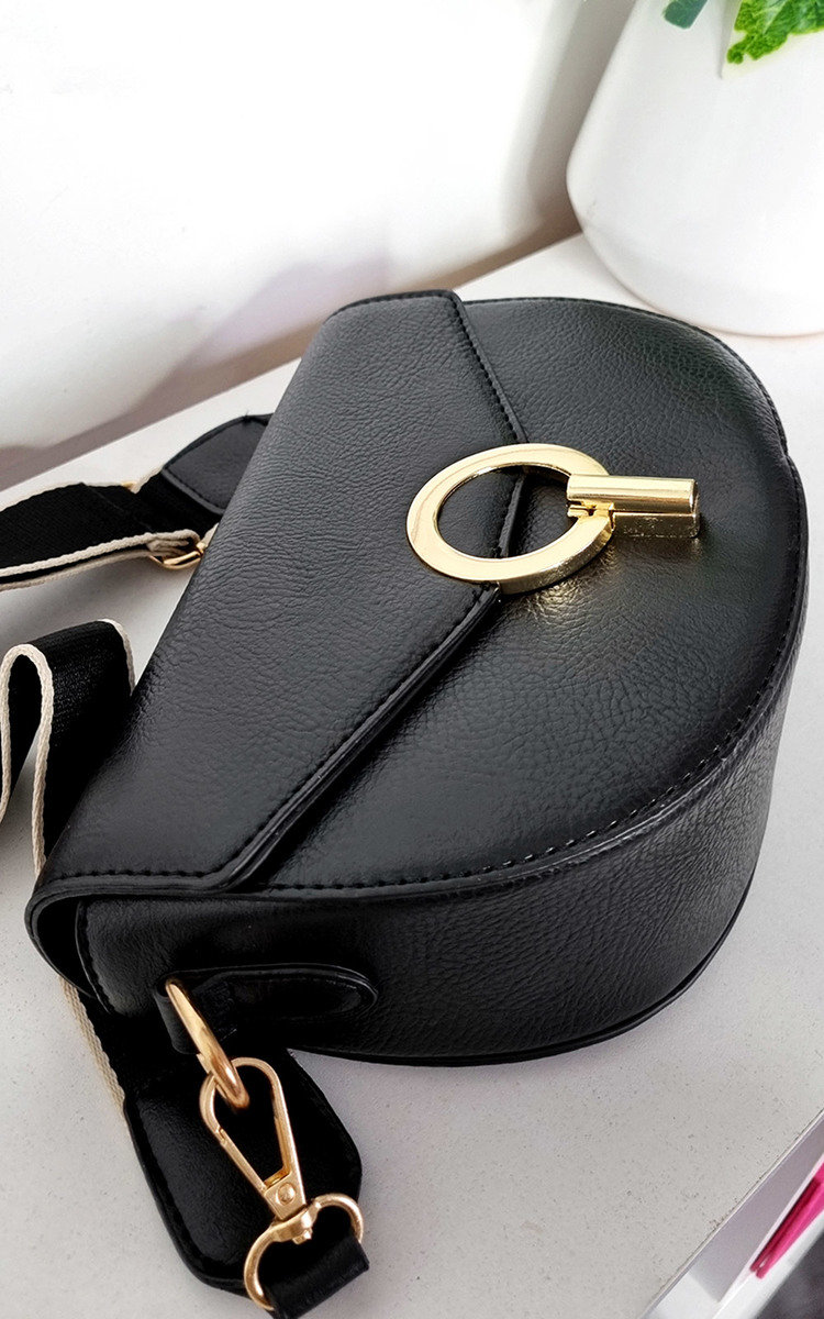 Zoe Faux Leather Bag with Strap Detail Zoe Faux Leather Bag with Strap Detail