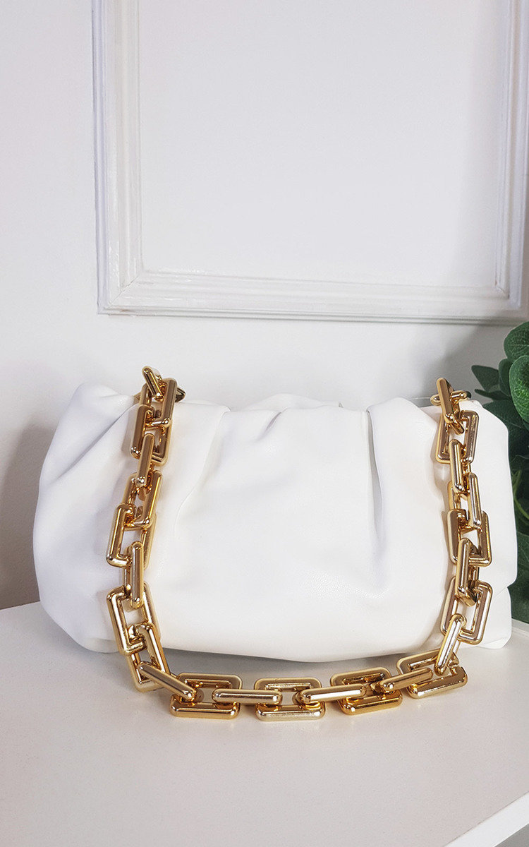 Farah Faux Leather Chain Detail Bag