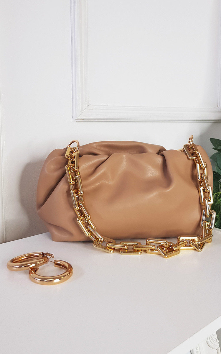 Farah Faux Leather Chain Detail Bag