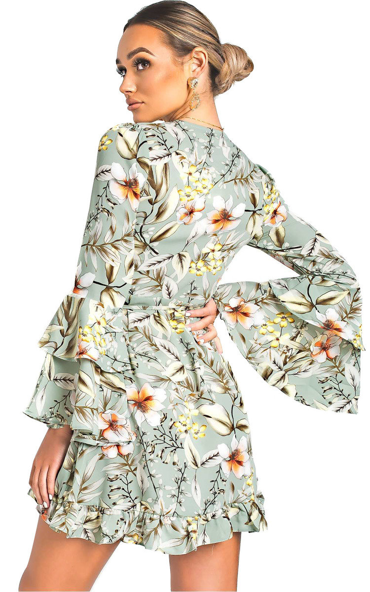 Zoey Floral Tie Wrap Dress  Thumbnail