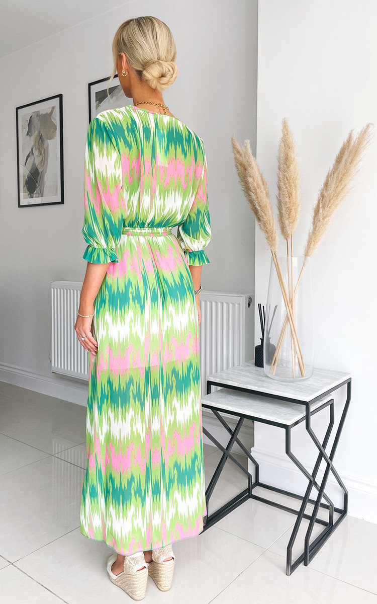 Katy Wrap Front Printed Maxi Dress  Thumbnail